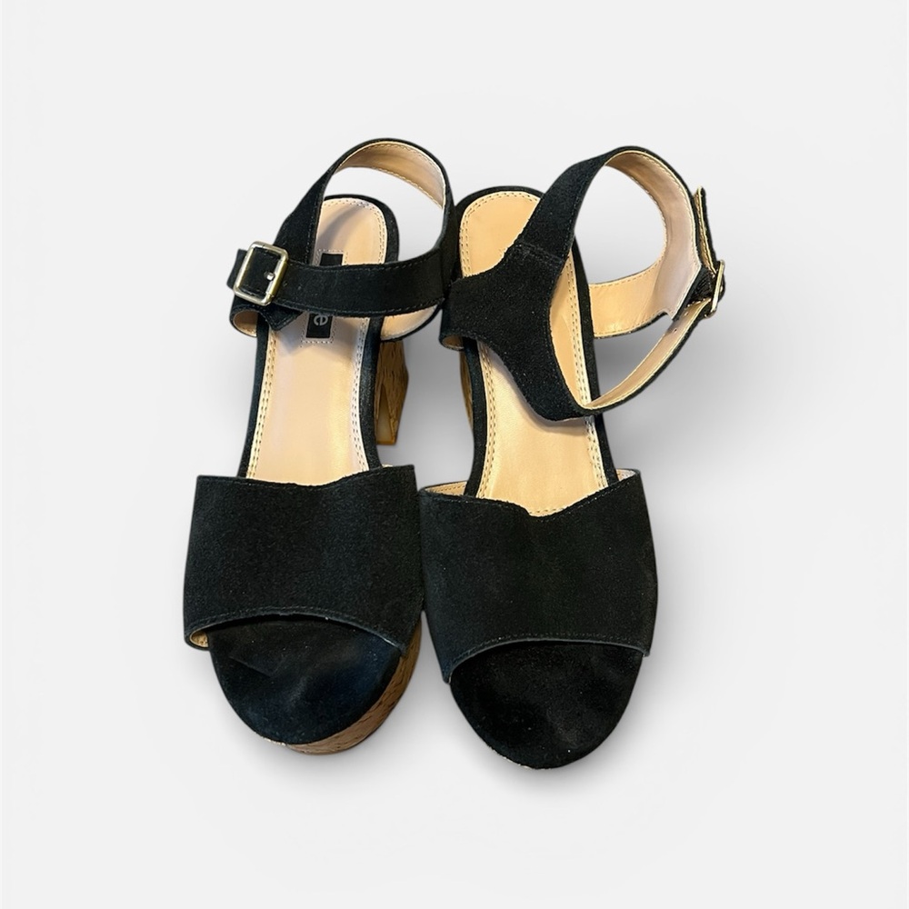 Kensie Black Women's Sandals with Platform Heel Size 7.5